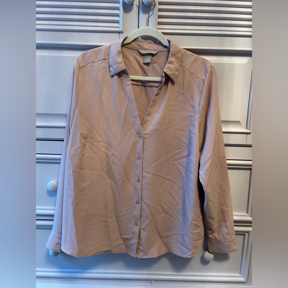 H&M Light Pink Collared Shirt
